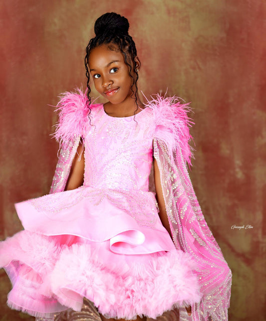 Baby-Pink Flower Dress